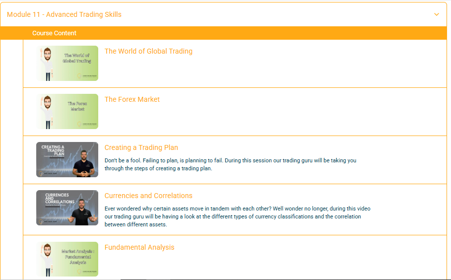 Premium Performance Tracker advanced trading skills content